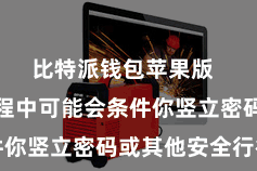比特派钱包苹果版 在装配历程中可能会条件你竖立密码或其他安全行径