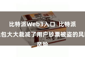 比特派Web3入口  比特派钱包大大裁减了用户钞票被盗的风险
